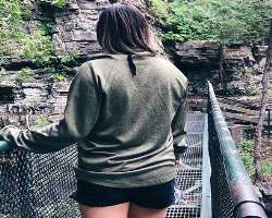 She visited Ausable Chasm in August of 2019.